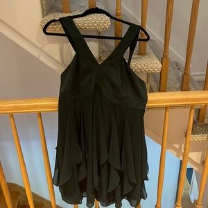 Emerald green mini dress. Could be worn for prom